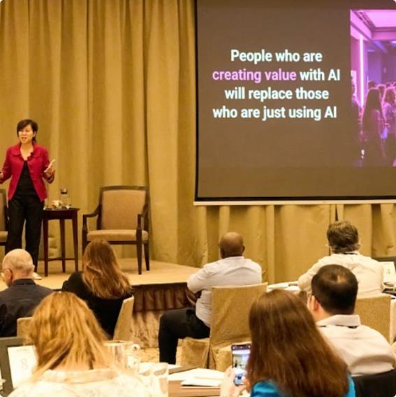 Keynote slide on creating value with AI